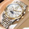 OLEVS 6692 Multifunctional Calendar Classic Luminous Fashion Sports Moon Phase Mechanical Watch for Man