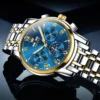 OLEVS 6692 Multifunctional Calendar Classic Luminous Fashion Sports Moon Phase Mechanical Watch for Man