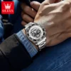OLEVS 6715 Luxury Watch Bands Hollow Skeleton Waterproof Fashion Sports Luminous Mechanical Watches Men Wrist