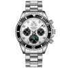 OLEVS 6729 High Quality Luxury Bands Multi Functional Mechanical Watch for Man Luxury Men's Watches silvery white