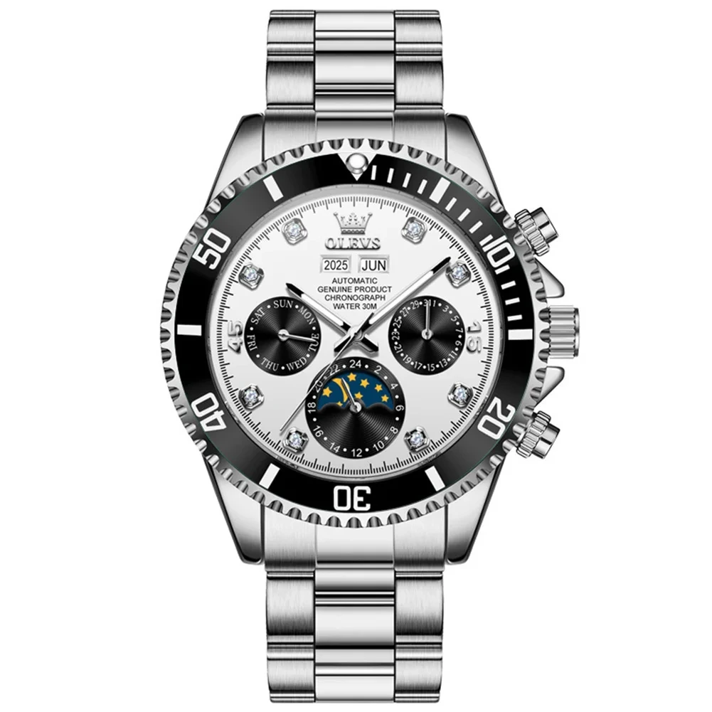 OLEVS-6729-High-Quality-Luxury-Bands-Multi-Functional-Mechanical-Watch-for-Man-Luxury-Men-s-Watches-silvery-white OLEVS 6729 High Quality Luxury Bands Multi Functional Mechanical Watch for Man Luxury Men's Watches silvery white