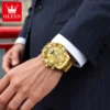 OLEVS 6729 High Quality Luxury Bands Multi Functional Mechanical Watch for Man Luxury Men's Watches