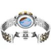 OLEVS 6740 Luxury Hot Moon Phase Bands Waterproof Stainless Steel Hollow Design Automatic Luminous Man Mechanical Watch