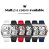 OLEVS 6779 Fashion Rubber Brand Waterproof Hollow Skeleton Luminous Automatic Mechanical Watch for Man