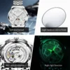 OLEVS 6785 Luminous Waterproof Luxury Watches Moon Phase Stainless Steel Automatic Mechanical Watch for Man