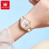 OLEVS 7001 Good Quality Luxury Wrist Watch Women Stainless Steel Waterproof Automatic Mechanical Woman Watches