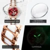 OLEVS 7001 Good Quality Luxury Wrist Watch Women Stainless Steel Waterproof Automatic Mechanical Woman Watches