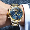 OLEVS 7005 Stainless Steel Hot Selling Styles Customized Luminous Watch Automatic Mechanical Watch for Man