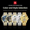 OLEVS 7018 Customized Fashion Moon Phase Stainless Steel Multifunctional Waterproof Automatic Mechanical Watch for Man