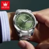 OLEVS 7090 Luxury Calendar Luminous Fashion Classic Waterproof Automatic Mechanical Watch for Man