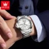 OLEVS 7090 Luxury Calendar Luminous Fashion Classic Waterproof Automatic Mechanical Watch for Man