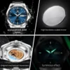 OLEVS 7090 Luxury Calendar Luminous Fashion Classic Waterproof Automatic Mechanical Watch for Man