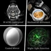 OLEVS 7103 Fashion Multi Functional Tourbillon Luminous Stainless Steel Automatic Mechanical Watch for Man