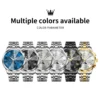 OLEVS 7113 Luxury Sports Brand Stainless Steel Lunar Phase Automatic Luminous Waterproof Business Mechanical Watch for Man