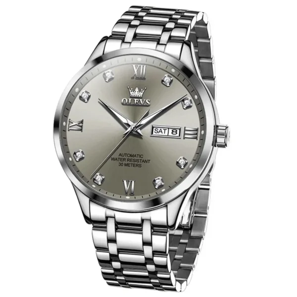 OLEVS 9946 Man Watch Fashion Stainless Steel Men Luxury Mechanical Automatic Classics Calendar Luminous Watch Watch for Men
