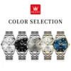 OLEVS 9946 Man Watch Fashion Stainless Steel Men Luxury Mechanical Automatic Classics Calendar Luminous Watch Watch for Men