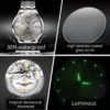 OLEVS 9946 Man Watch Fashion Stainless Steel Men Luxury Mechanical Automatic Classics Calendar Luminous Watch Watch for Men