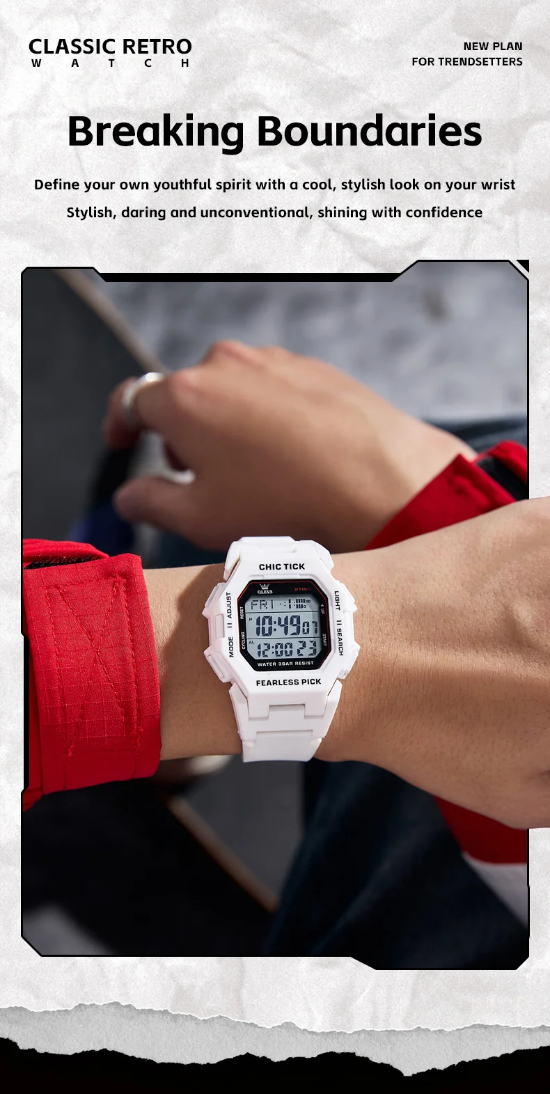 OLEVS 1119 Chronograph Luxury Bands Fashion Reloj Sports Fashion Casual Digital Watch for Man 7