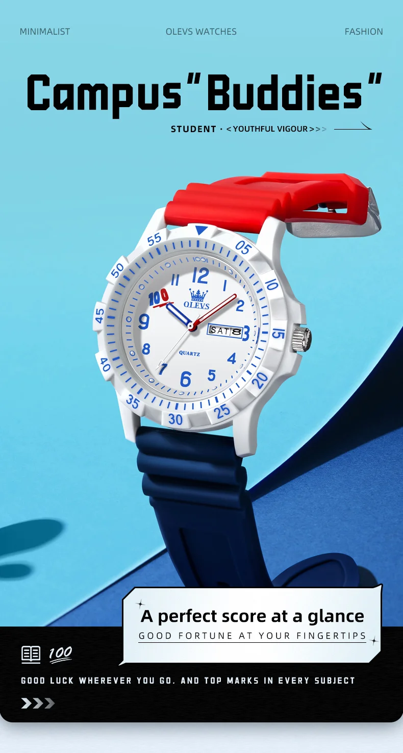 OLEVS 2705 Design Watch Design Sports Fashion Waterproof Luminous Student Quartz Watch 1