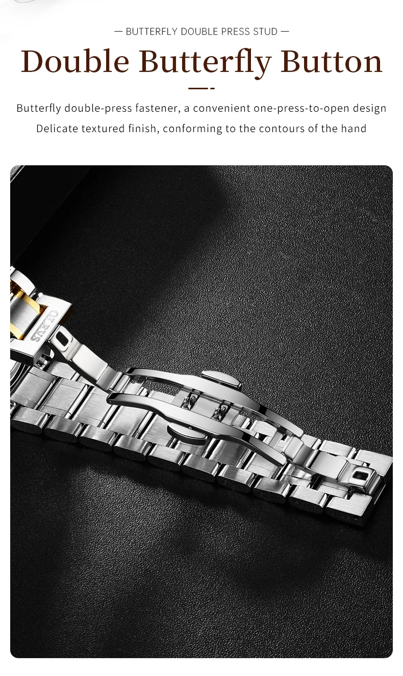 OLEVS 5667 Luxury Bands Stainless Steel Japanese Movement Classic Business Man Waterproof Luminous Quartz Watch 5