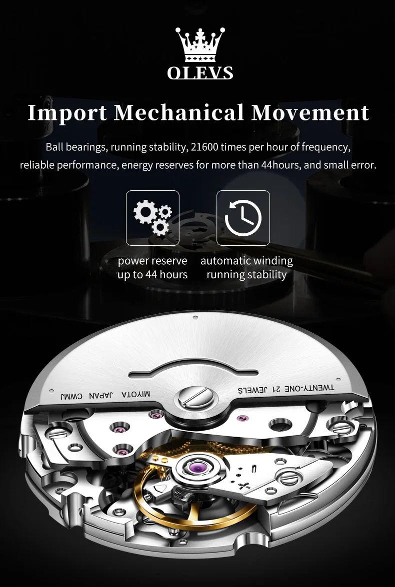 OLEVS 6657 Waterproof Chronograph Watch Bands Mens Sports Style Stainless Steel Watches Men Luxury Wrist Automatic Watch 10