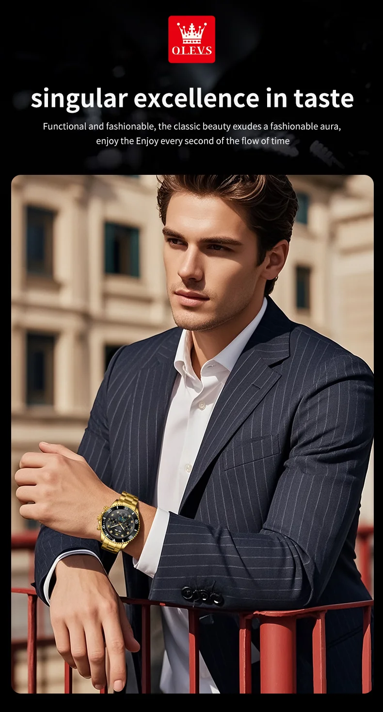 OLEVS 6729 High Quality Luxury Bands Multi Functional Mechanical Watch for Man Luxury Men's Watches 10