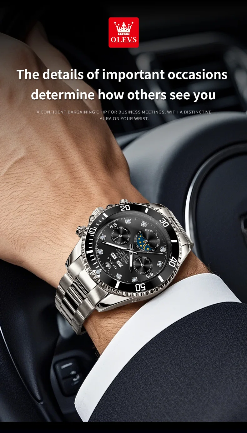 OLEVS 6729 High Quality Luxury Bands Multi Functional Mechanical Watch for Man Luxury Men's Watches 2