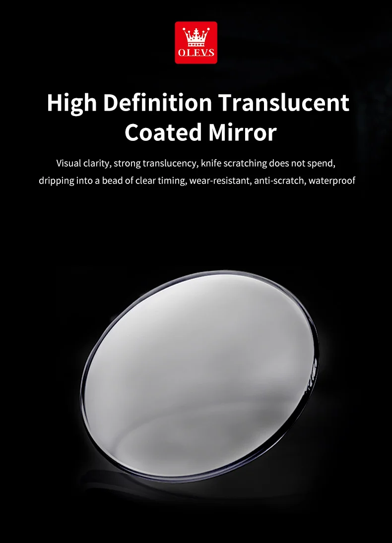 OLEVS 6740 Luxury Hot Moon Phase Bands Waterproof Stainless Steel Hollow Design Automatic Luminous Man Mechanical Watch 8