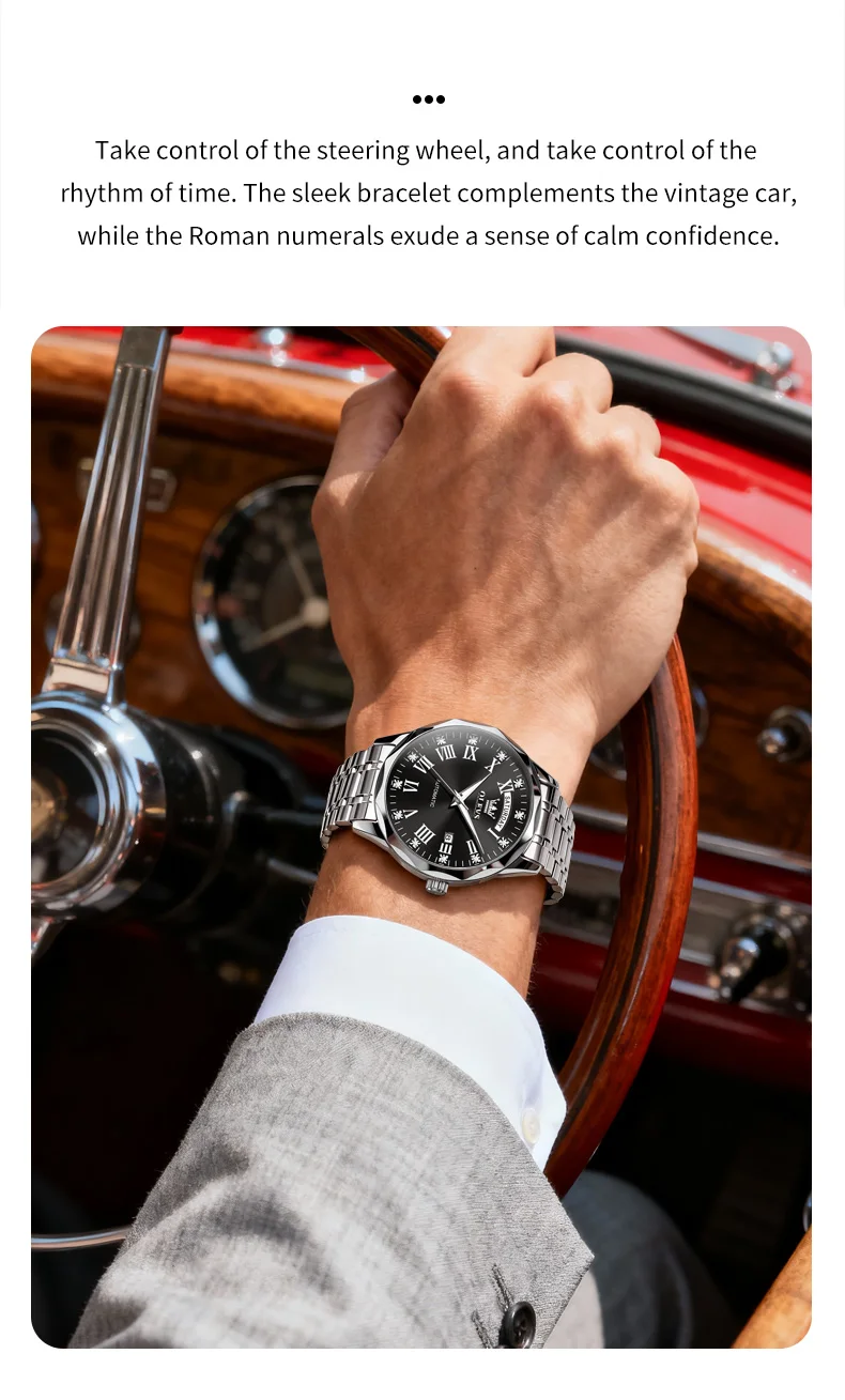 OLEVS 6780 Waterproof Luminous Luxury Men's Watches Automatic Mechanical Watch Waterproof Luminous Automatic Mechanical Watch 10