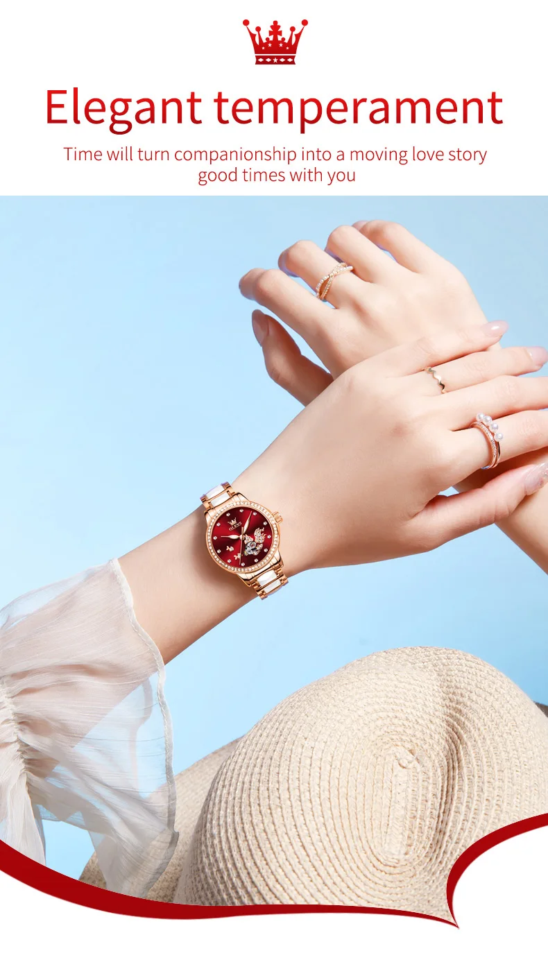 OLEVS 7001 Good Quality Luxury Wrist Watch Women Stainless Steel Waterproof Automatic Mechanical Woman Watches 13