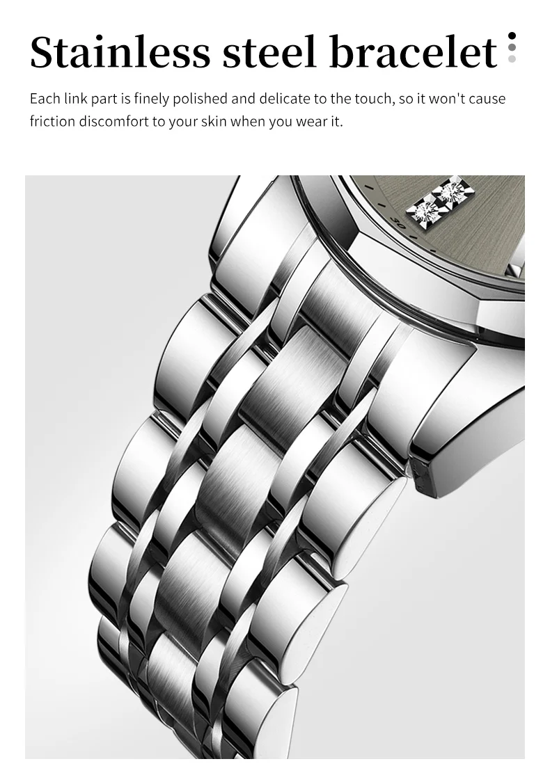 OLEVS 7056 Classic Business Design Automatic Classic Automatic Calendar Diamond Luminous Man Mechanical Watch 12