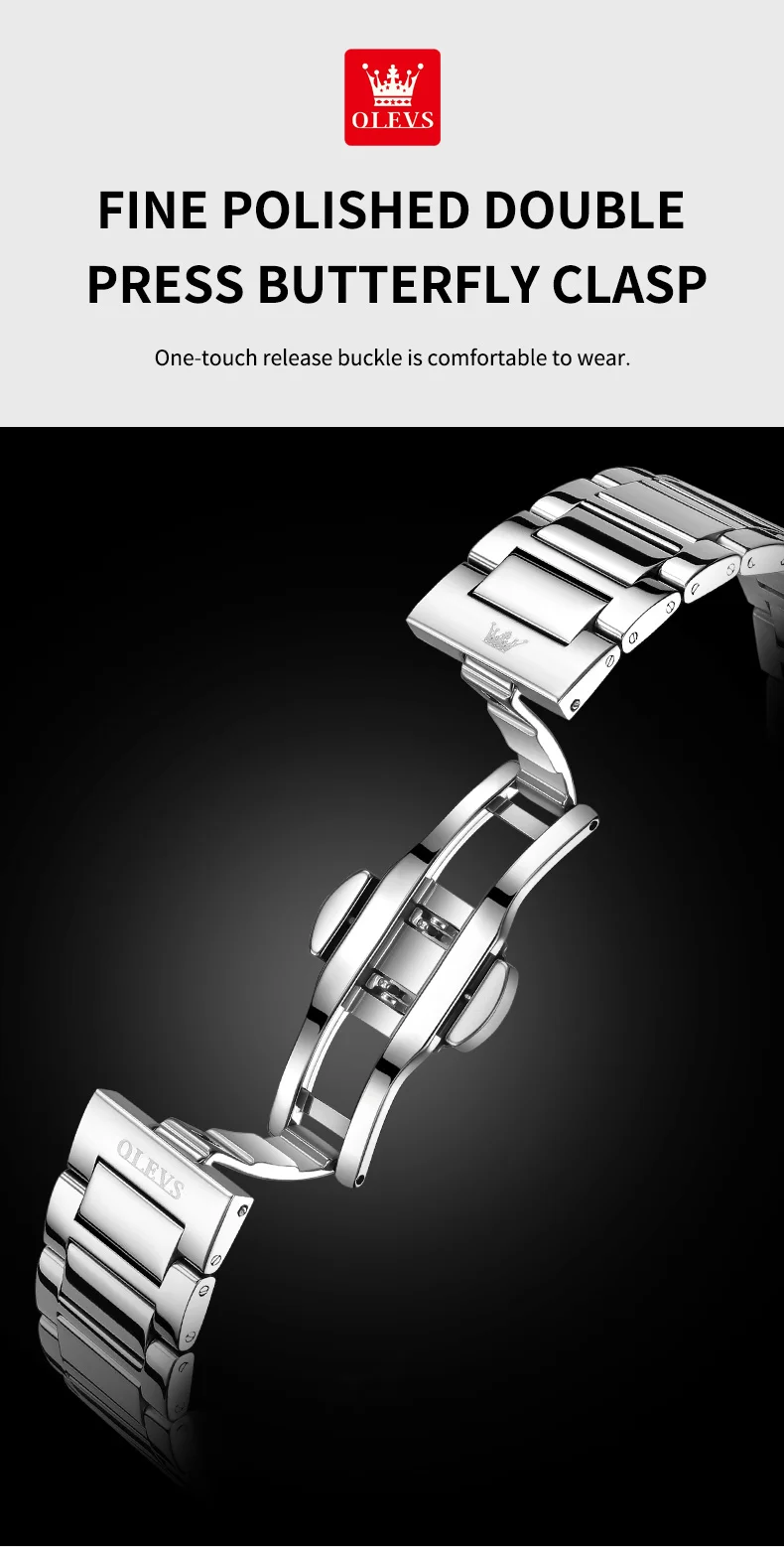 OLEVS 7090 Luxury Calendar Luminous Fashion Classic Waterproof Automatic Mechanical Watch for Man 10