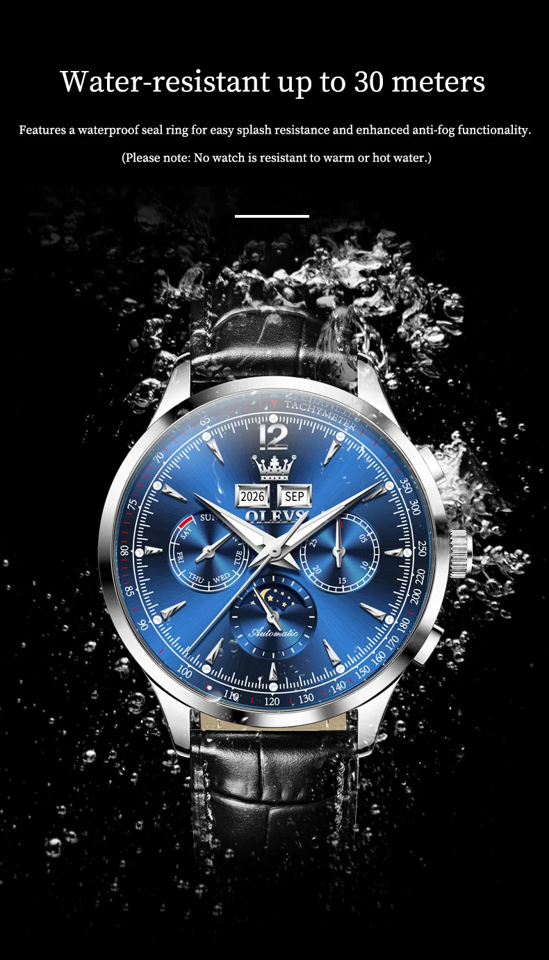 OLEVS 7128 Design Fashion Luxury Brands Waterproof Automatic Sports High Quality Man Mechanical Watch 11