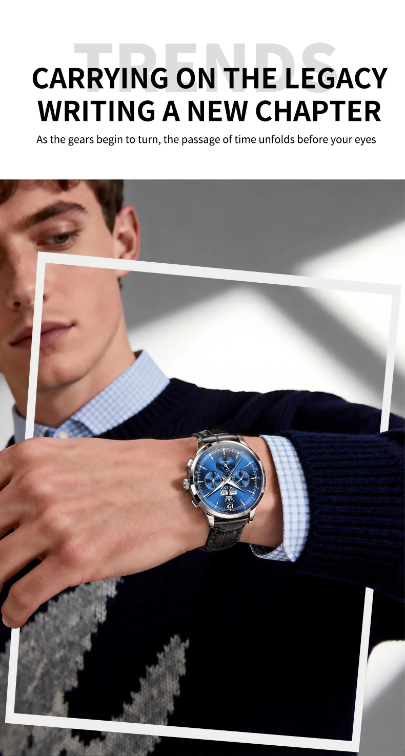 OLEVS 7128 Design Fashion Luxury Brands Waterproof Automatic Sports High Quality Man Mechanical Watch 2