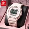 OLEVS 1122 Fashion Sports Youth Student Chronograph Multi-functional Watch Rubber Strap Man Digital Watch