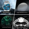 OLEVS 2718 Luxury Bands Sports Designer Moon Phase Watch Stainless Steel Waterproof Calendar Quartz Watch