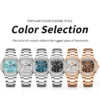 OLEVS 3739 Multifunctional Stainless Steel Moon Lunar Phase Luxury Calendar Waterproof Quartz Watch for Man