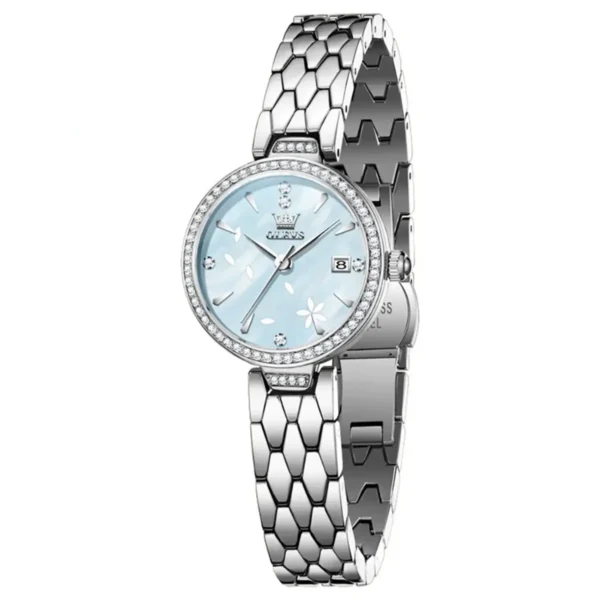 OLEVS 5689 Luxury Bands Sports Designer Waterproof Fashion Stainless Elegant Steel Calendar Quartz Watch for Woman