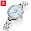 OLEVS 5689 Luxury Bands Sports Designer Waterproof Fashion Stainless Elegant Steel Calendar Quartz Watch for Woman