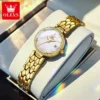 OLEVS 5689 Luxury Bands Sports Designer Waterproof Fashion Stainless Elegant Steel Calendar Quartz Watch for Woman