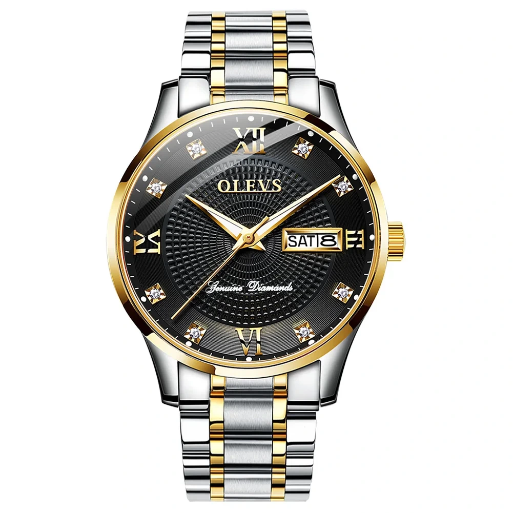 OLEVS-6603-Waterproof-Luxury-Watch-Stainless-Steel-Classic-Relojes-Gold-Watch-for-Man-Mechanical-Wrist-Watch-Black OLEVS 6603 Waterproof Luxury Watch Stainless Steel Classic Relojes Gold Watch for Man Mechanical Wrist Watch Black