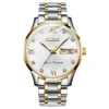 OLEVS 6603 Waterproof Luxury Watch Stainless Steel Classic Relojes Gold Watch for Man Mechanical Wrist Watch