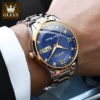 OLEVS 6603 Waterproof Luxury Watch Stainless Steel Classic Relojes Gold Watch for Man Mechanical Wrist Watch