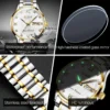 OLEVS 6603 Waterproof Luxury Watch Stainless Steel Classic Relojes Gold Watch for Man Mechanical Wrist Watch