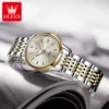 OLEVS 6635 Luxury Stainless Steel Classic Fashion Luxury Calendar Mechanical Watch for Women's Automatic Watch