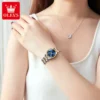 OLEVS 6635 Luxury Stainless Steel Classic Fashion Luxury Calendar Mechanical Watch for Women's Automatic Watch