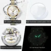 OLEVS 6635 Luxury Stainless Steel Classic Fashion Luxury Calendar Mechanical Watch for Women's Automatic Watch