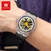 OLEVS 6788 Luxury Sports Brand Best-selling Styles Hollow Stainless Steel Automatic Mechanical Calendar Waterproof Man Watch