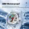 OLEVS 6788 Luxury Sports Brand Best-selling Styles Hollow Stainless Steel Automatic Mechanical Calendar Waterproof Man Watch