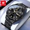 Olevs 7077 Watches Man Watch Men Luxury Brand Classic Numbers Digital Dial Automatic Mechanical Man Watch